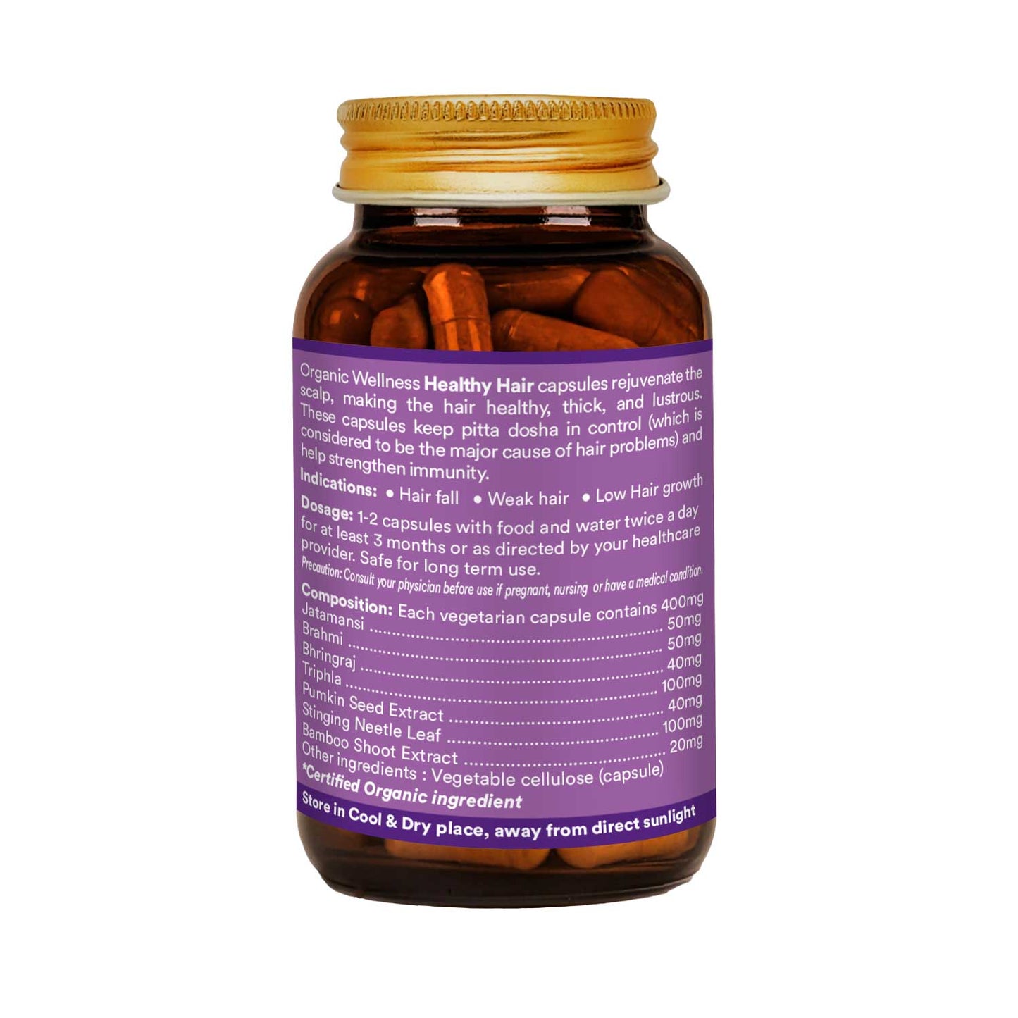 Organic Wellness Healthy Hair 90 Capsules