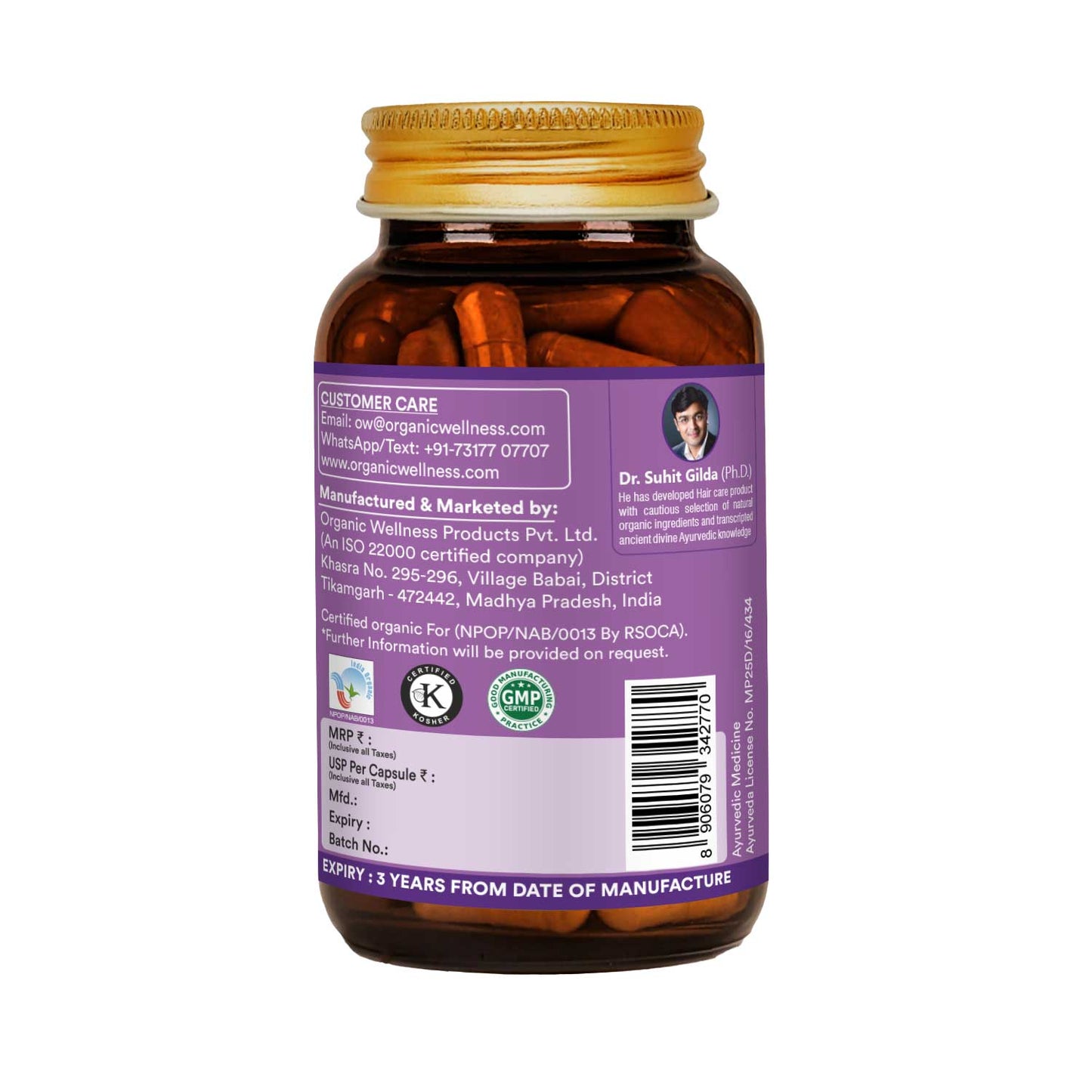 Organic Wellness Healthy Hair 90 Capsules