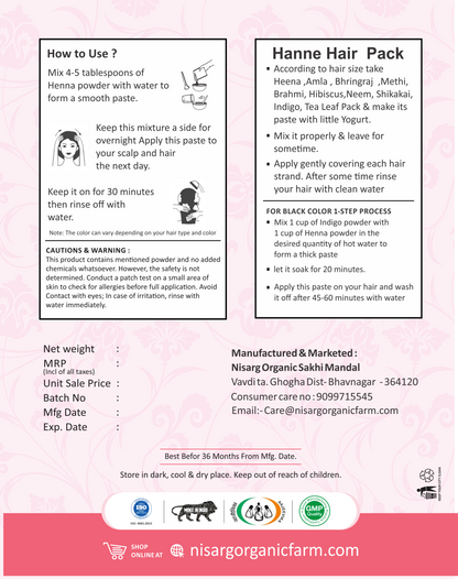 Nisarg Organic Farm Henna Leaf Powder
