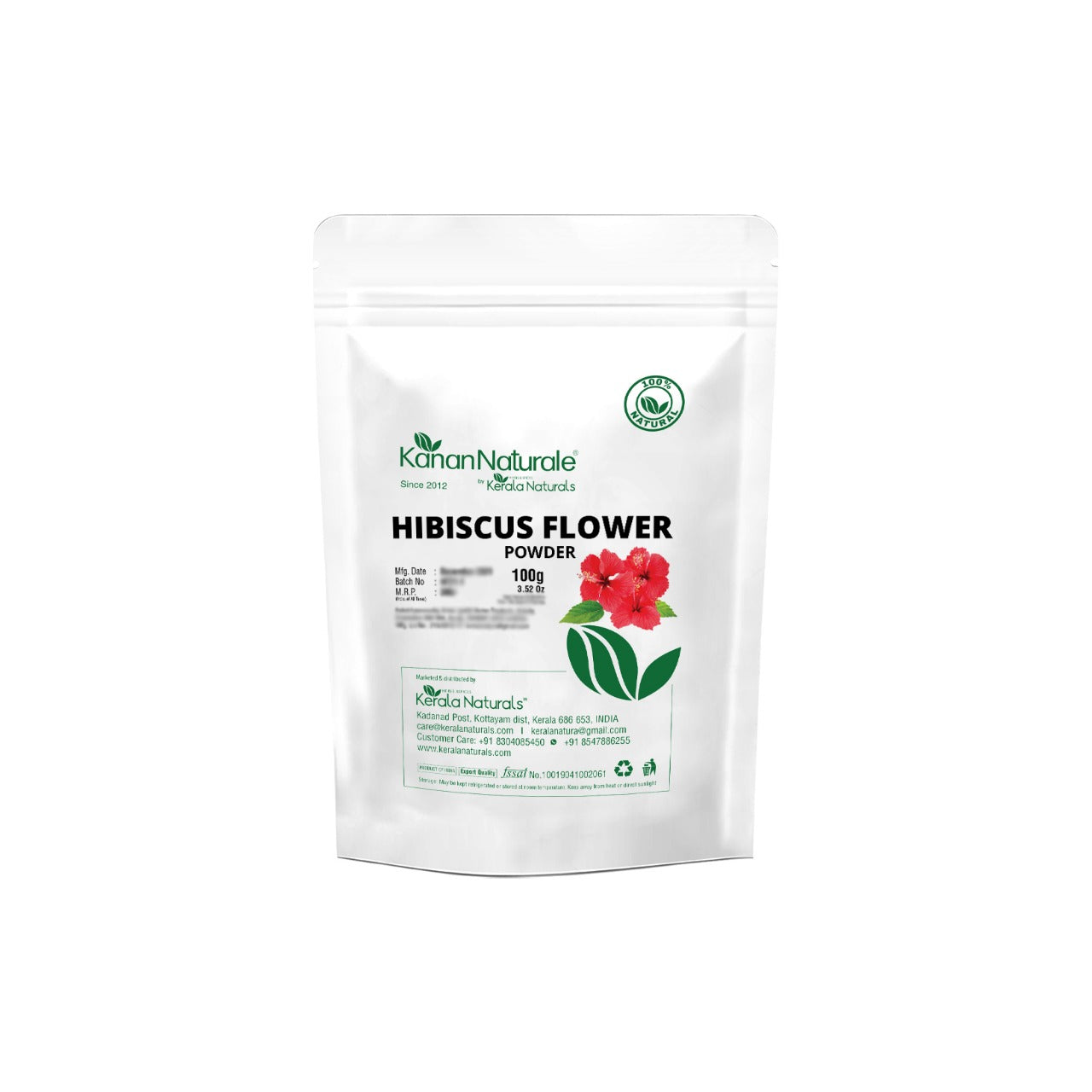 Kerala Naturals Hibiscus Flower Powder