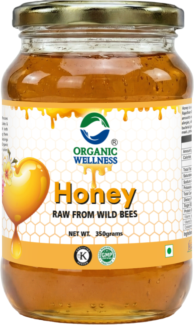 Organic Wellness Raw & Wild Honey (350 GM)
