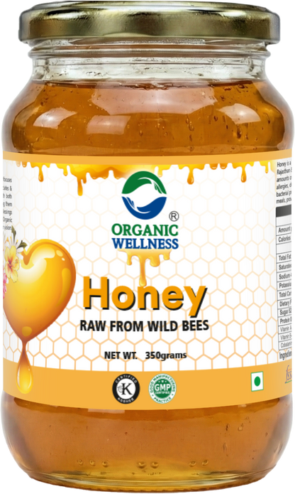 Organic Wellness Raw & Wild Honey (350 GM)