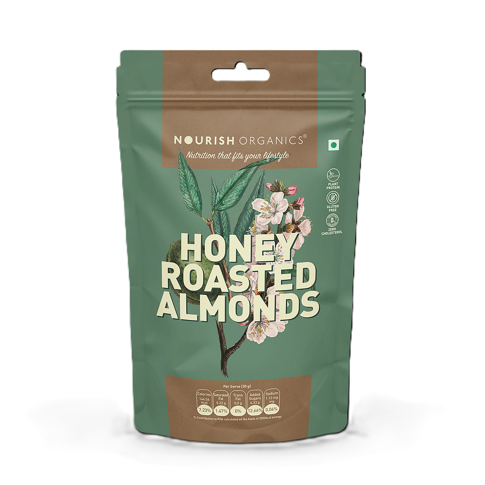 Nourish Organics Honey Roasted Almonds (100 GM)