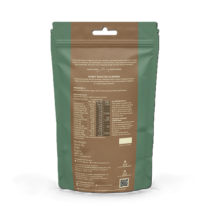 Nourish Organics Honey Roasted Almonds (100 GM)