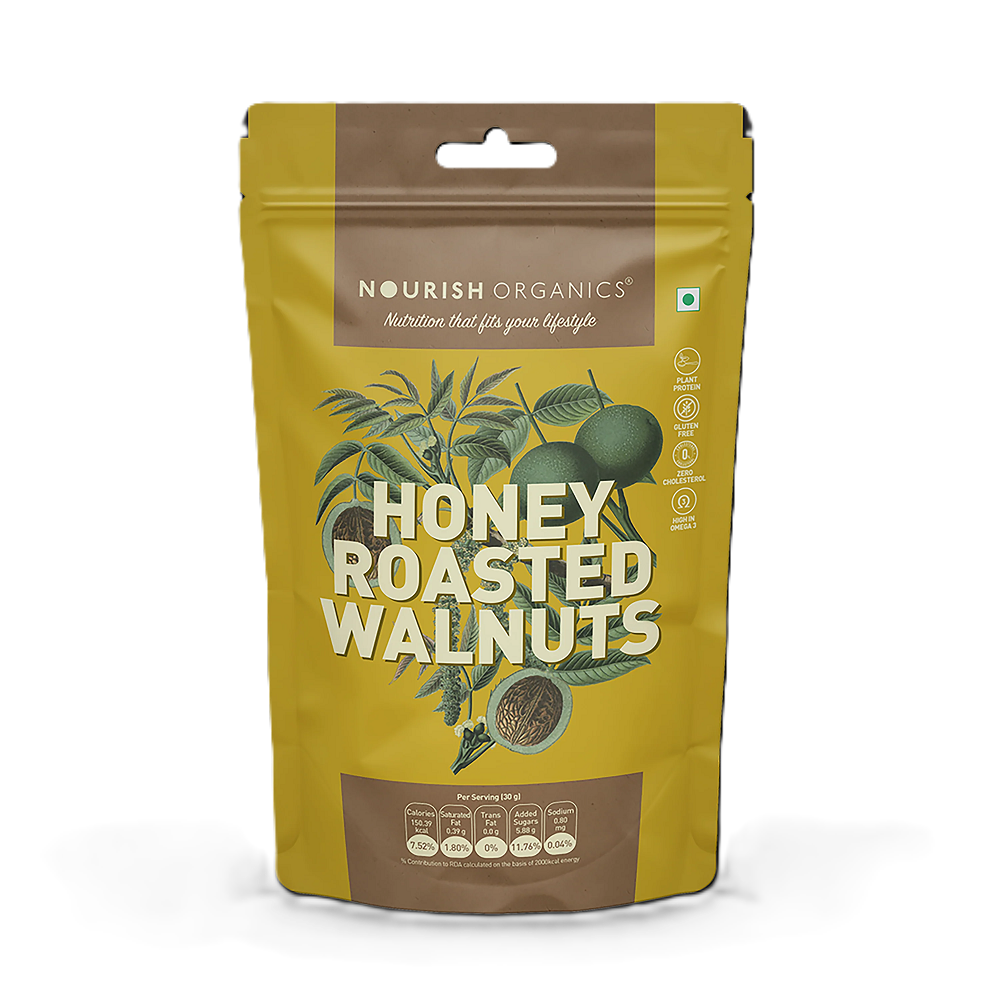 Nourish Organics Honey Roasted Walnuts (100 GM)