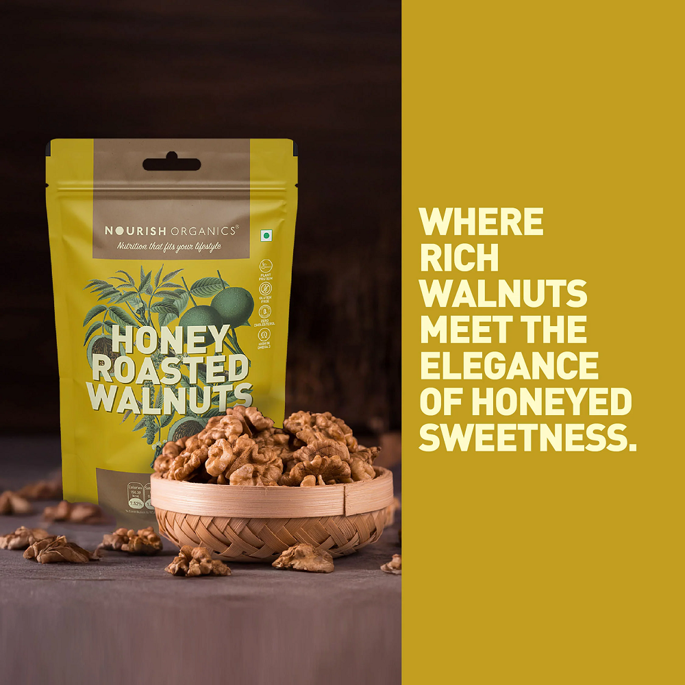 Nourish Organics Honey Roasted Walnuts (100 GM)