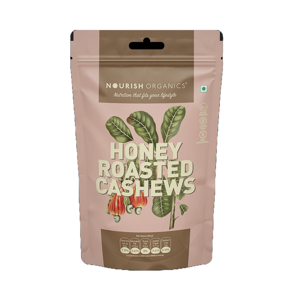 Nourish Organics Honey Roasted Cashews (100 GM)