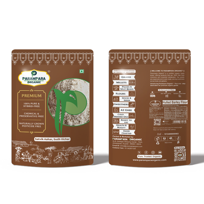 Parampara Organic Hulled Barley Flour (Jav-Atta)