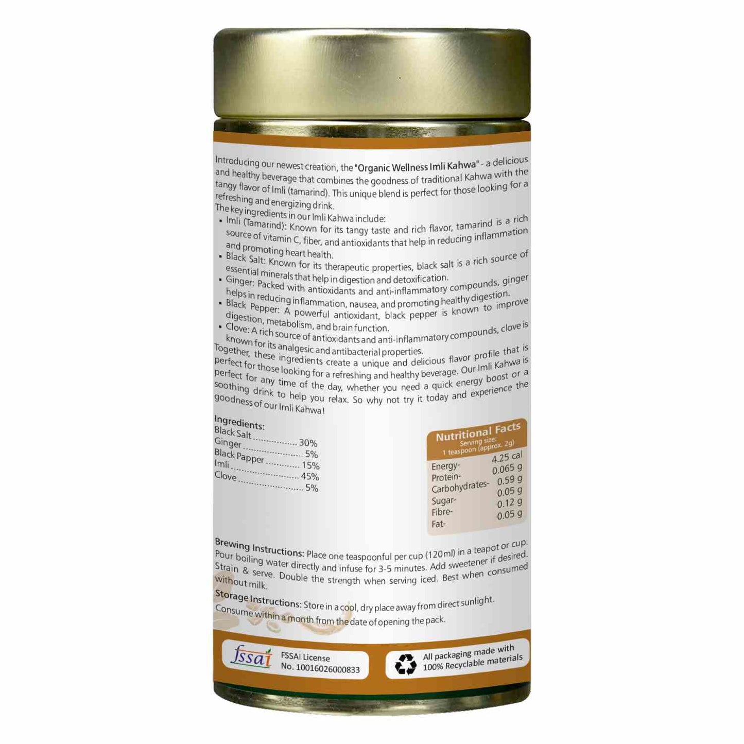 Organic Wellness Imli Kahwa (a Tangy Digestive) Tea