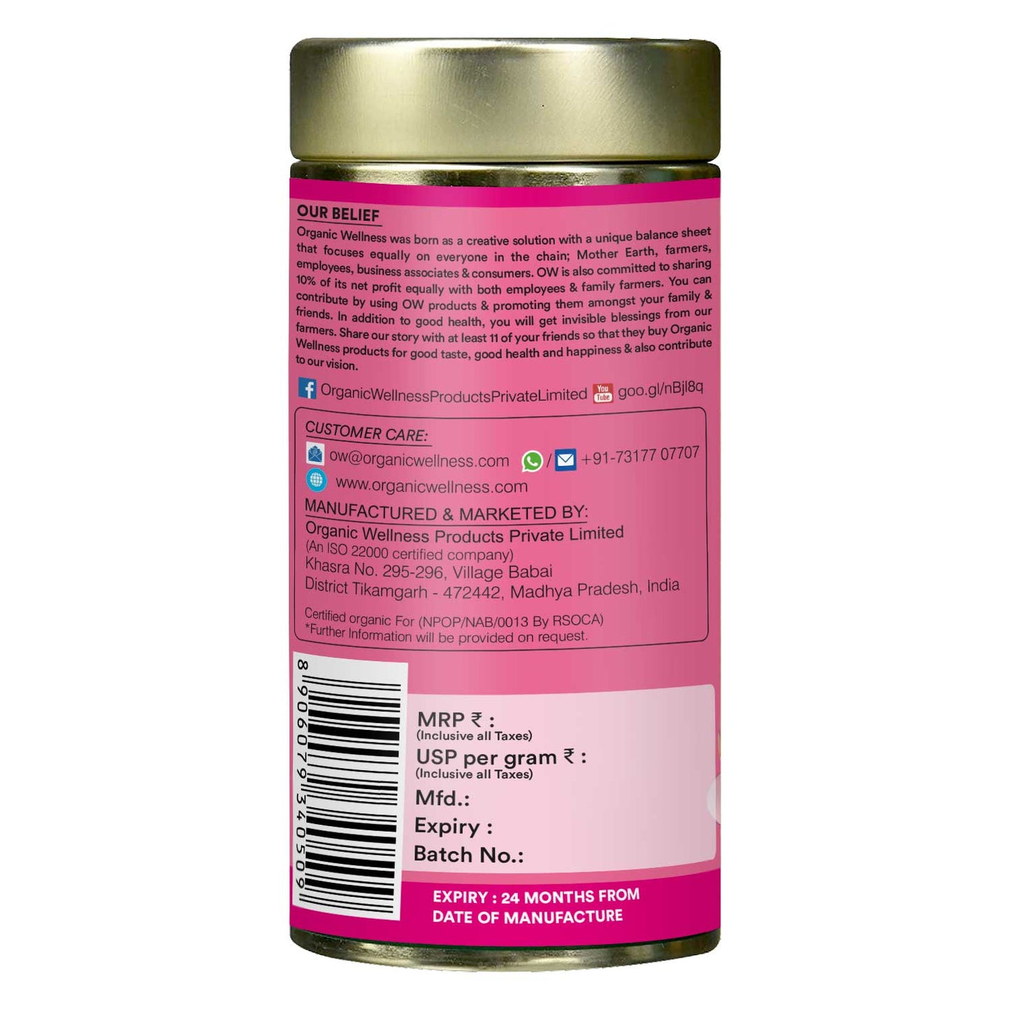 Organic Wellness Tulsi Indian Rose Tea