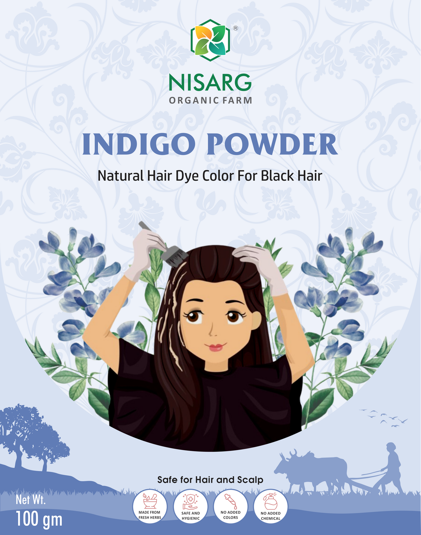 Nisarg Organic Farm Natural Indigo Leaf Powder