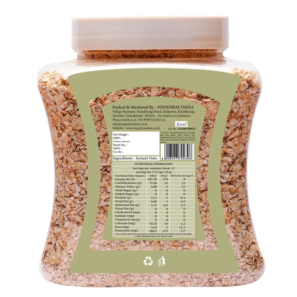 Organic Nation Instant Oats