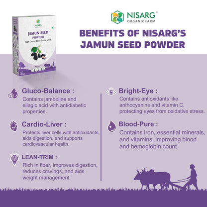 Nisarg Organic Farm Jamun Seeds Powder