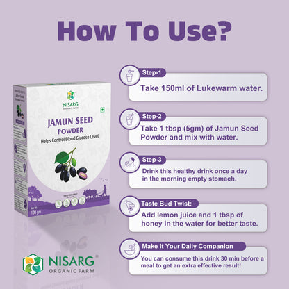 Nisarg Organic Farm Jamun Seeds Powder