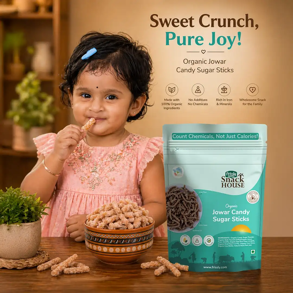 Frissly Jowar Candy Sugar Sticks (100 GM) (PACK OF 2)