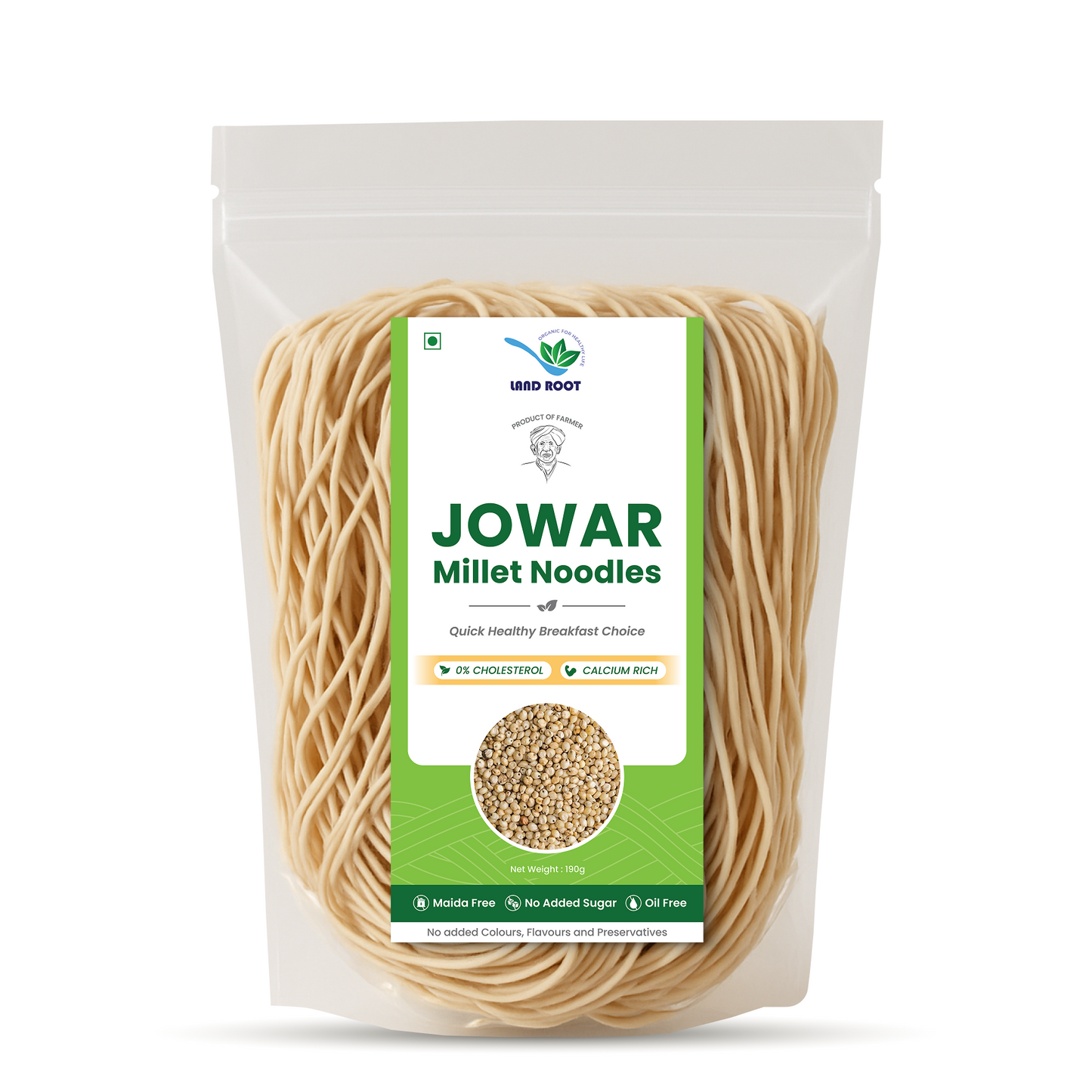 LandRoot Organic Jowar Millets Noodles