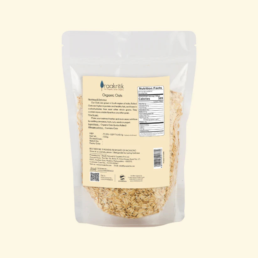 Praakritik Natural Jumbo Rolled Oats