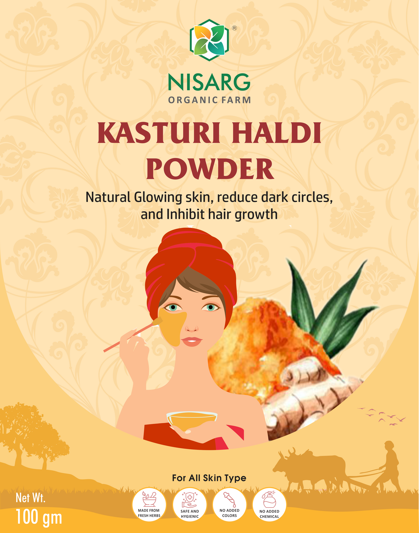 Nisarg Organic Farm Kasturi Haldi Powder