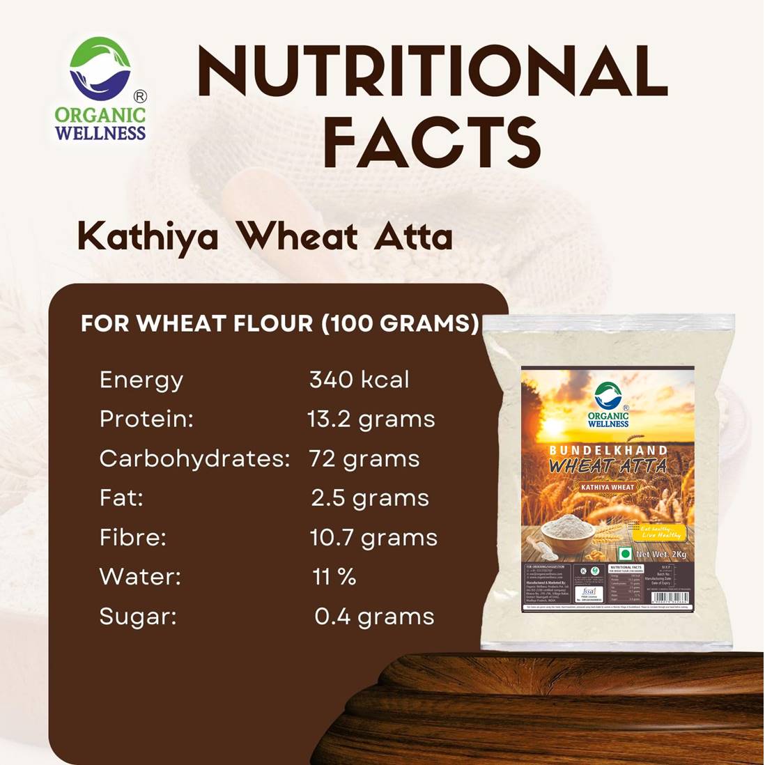 Organic Wellness Bundelkhand Kathiya Wheat Atta