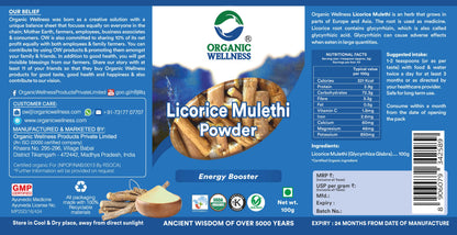 Organic Wellness Licorice Mulethi Powder (100 GM)