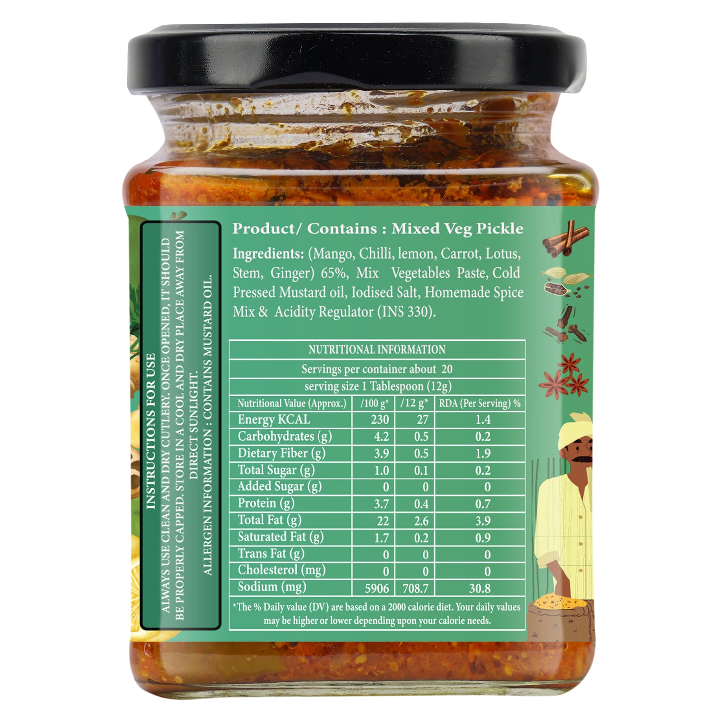 Organic Nation Desi Mixed Pickle