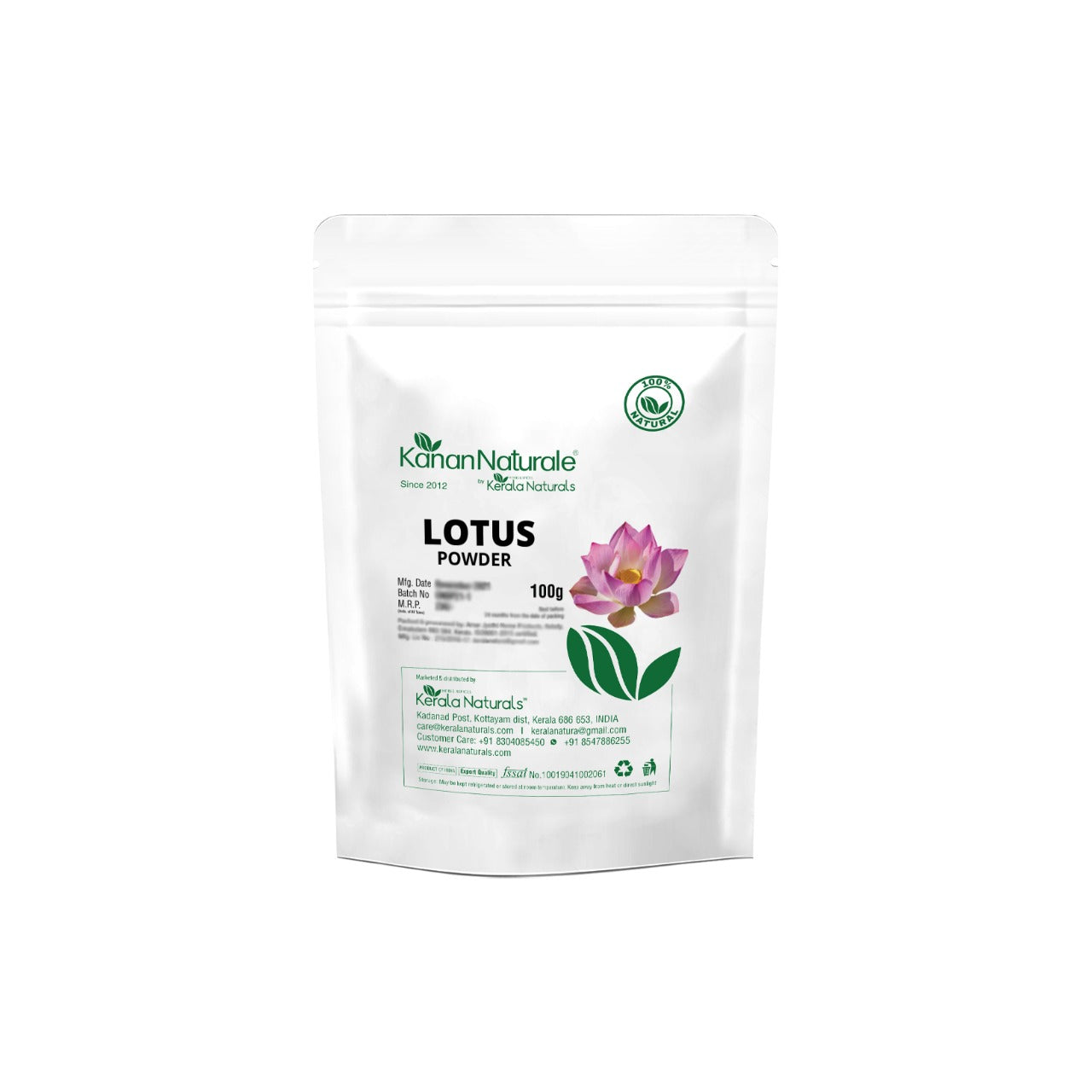 Kerala Naturals Lotus Powder (100 GM)