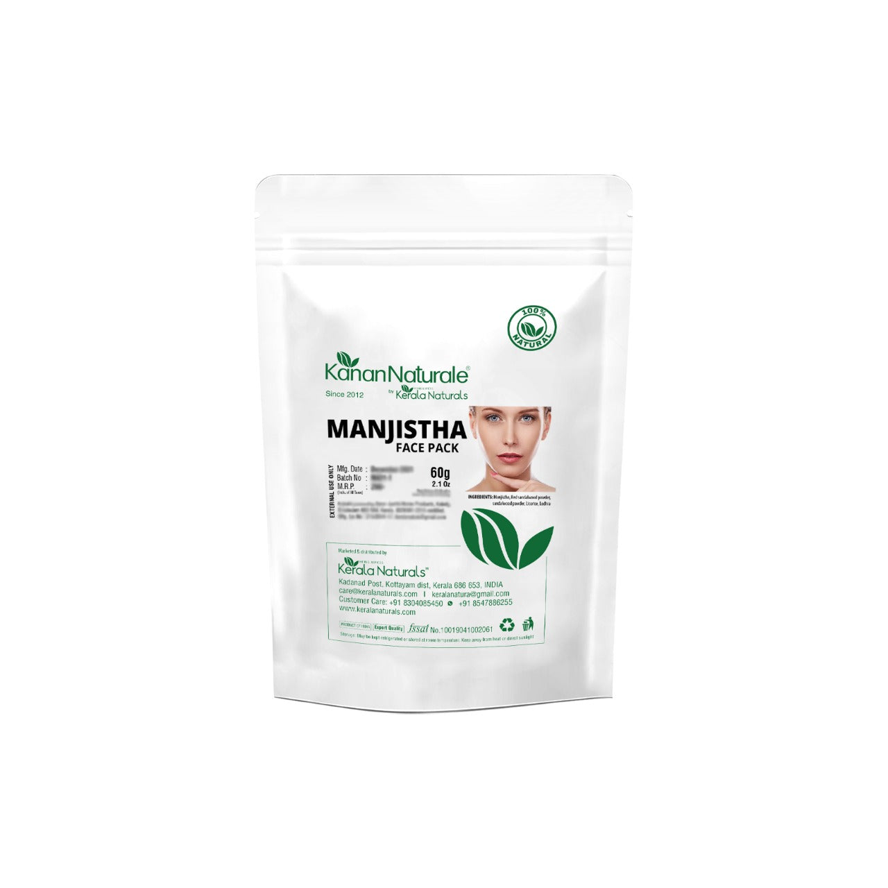 Kerala Naturals Manjistha Face Pack (60 GM)