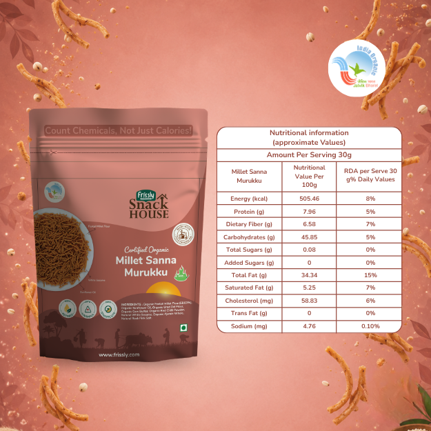 Frissly Millet Sanna Murukku (100 GM) (PACK OF 2)