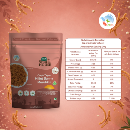Frissly Millet Sanna Murukku (100 GM) (PACK OF 2)