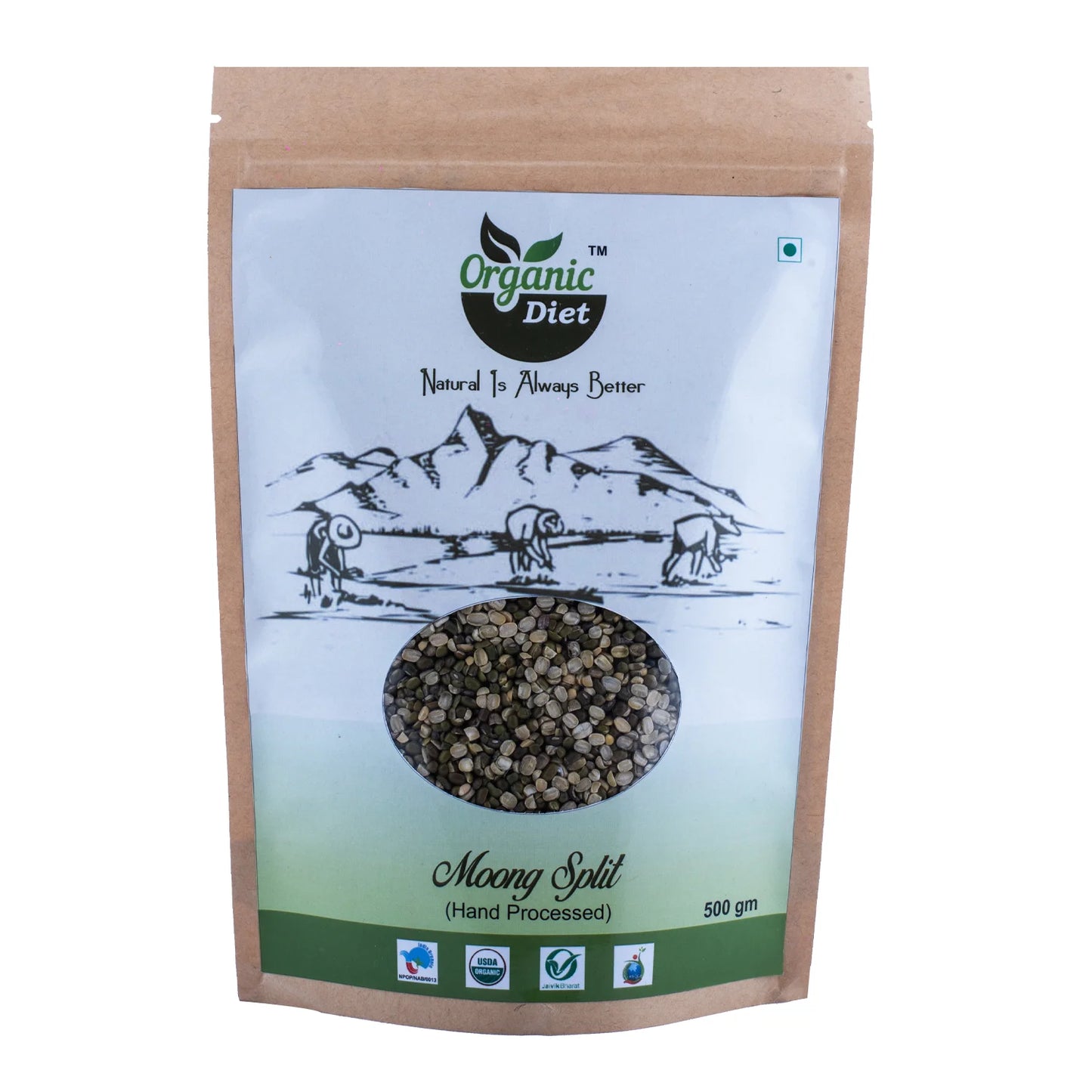 Organic Diet Moong Split(Moong Chilka)