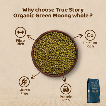 True Story Organics Green Moong Whole