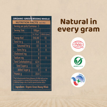 True Story Organics Green Moong Whole
