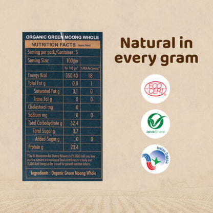 True Story Organics Green Moong Whole