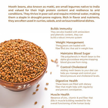 Nidhi Organics Desi Mooth Bean (Matki Bean)