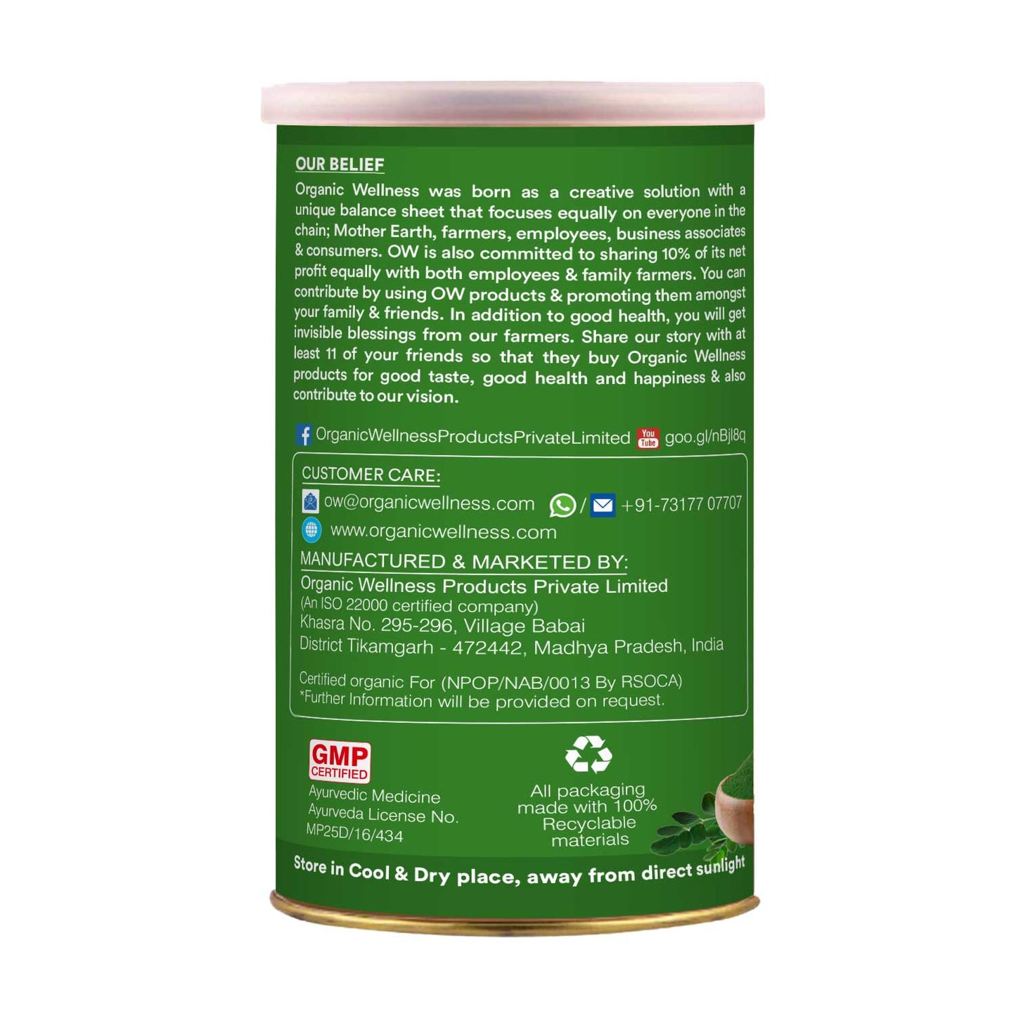 Organic Wellness Moringa (100 GM)
