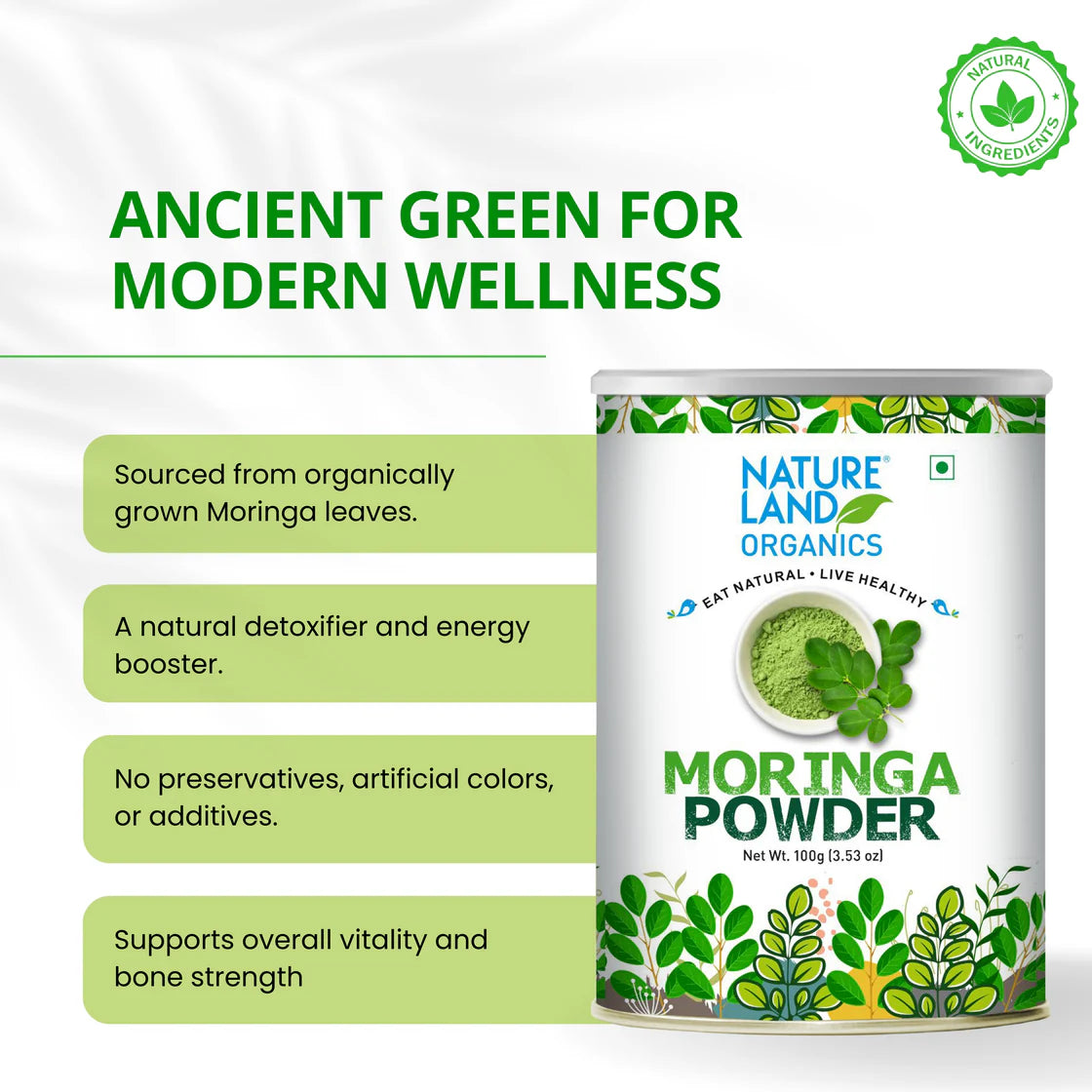 Natureland Organics Moringa Powder 100 GM
