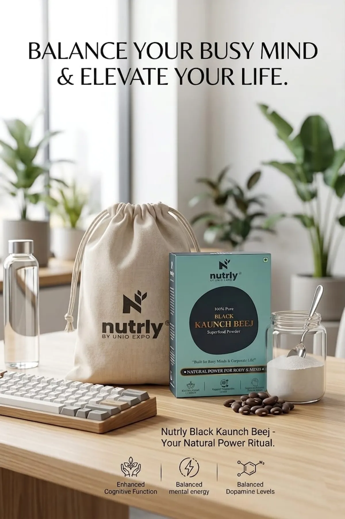 Nutrly Black Kaunch Beej Superfood Powder