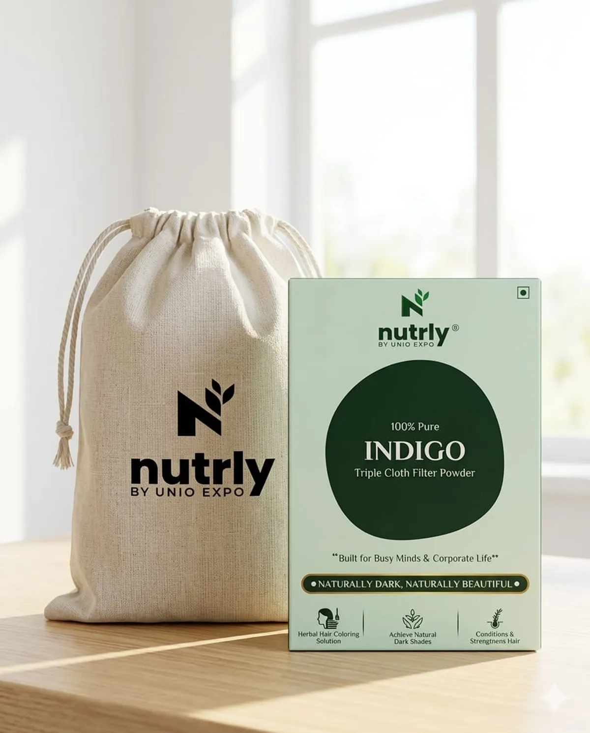 Nutrly Indigo Triple Cloth Filter Powder