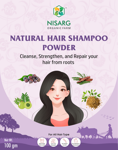 Nisarg Organic Farm Natural Hair Shampoo Powder