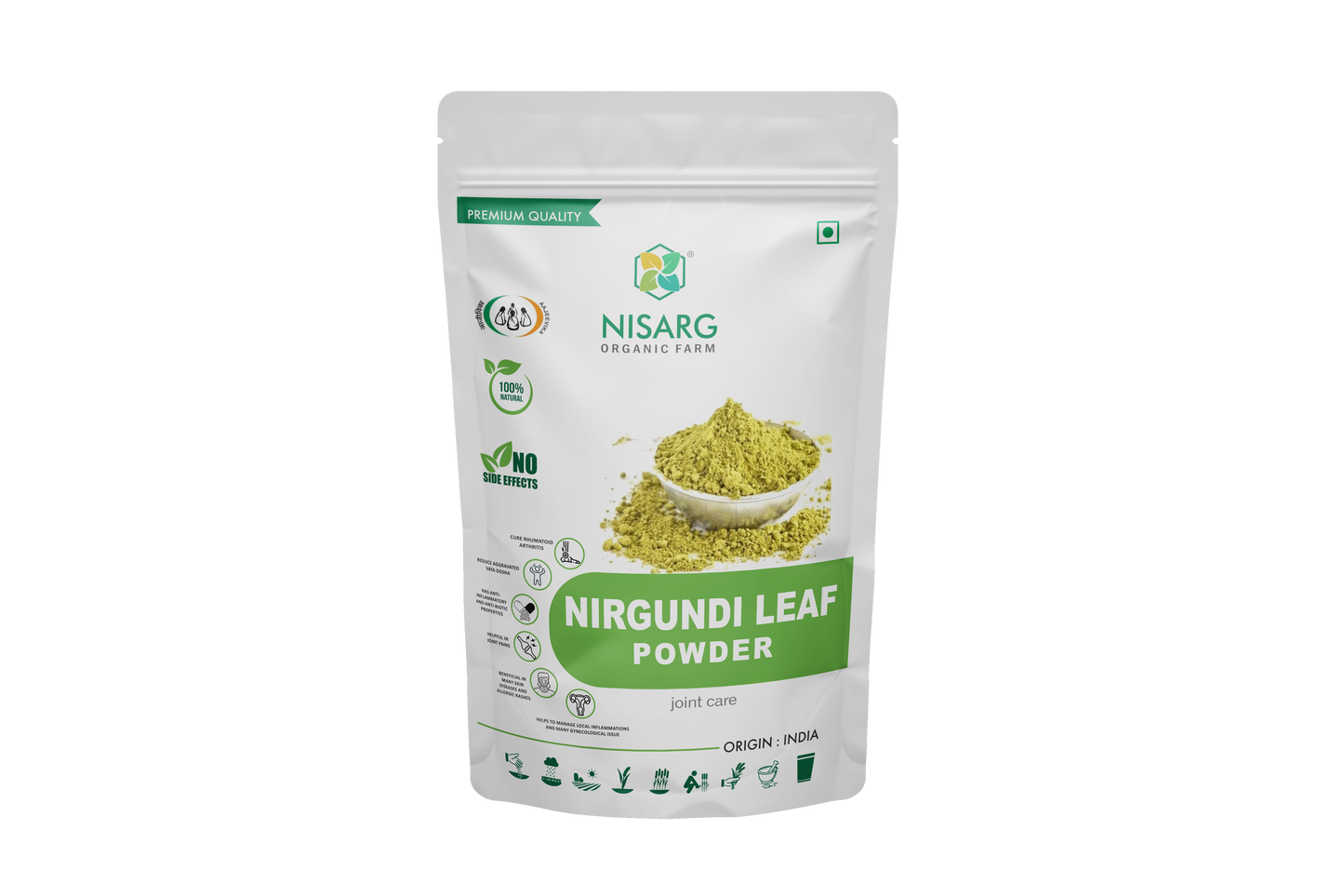 Nisarg Organic Farm Nirgundi Leaf Powder (100 GM)