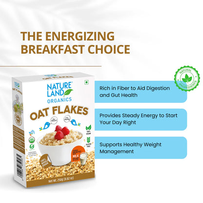Natureland Organics Oat Flakes 250 GM