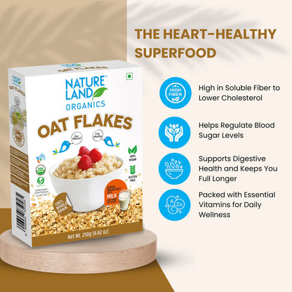 Natureland Organics Oat Flakes 250 GM