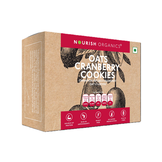 Nourish Organics Oats Cranberry Cookies (120 GM)