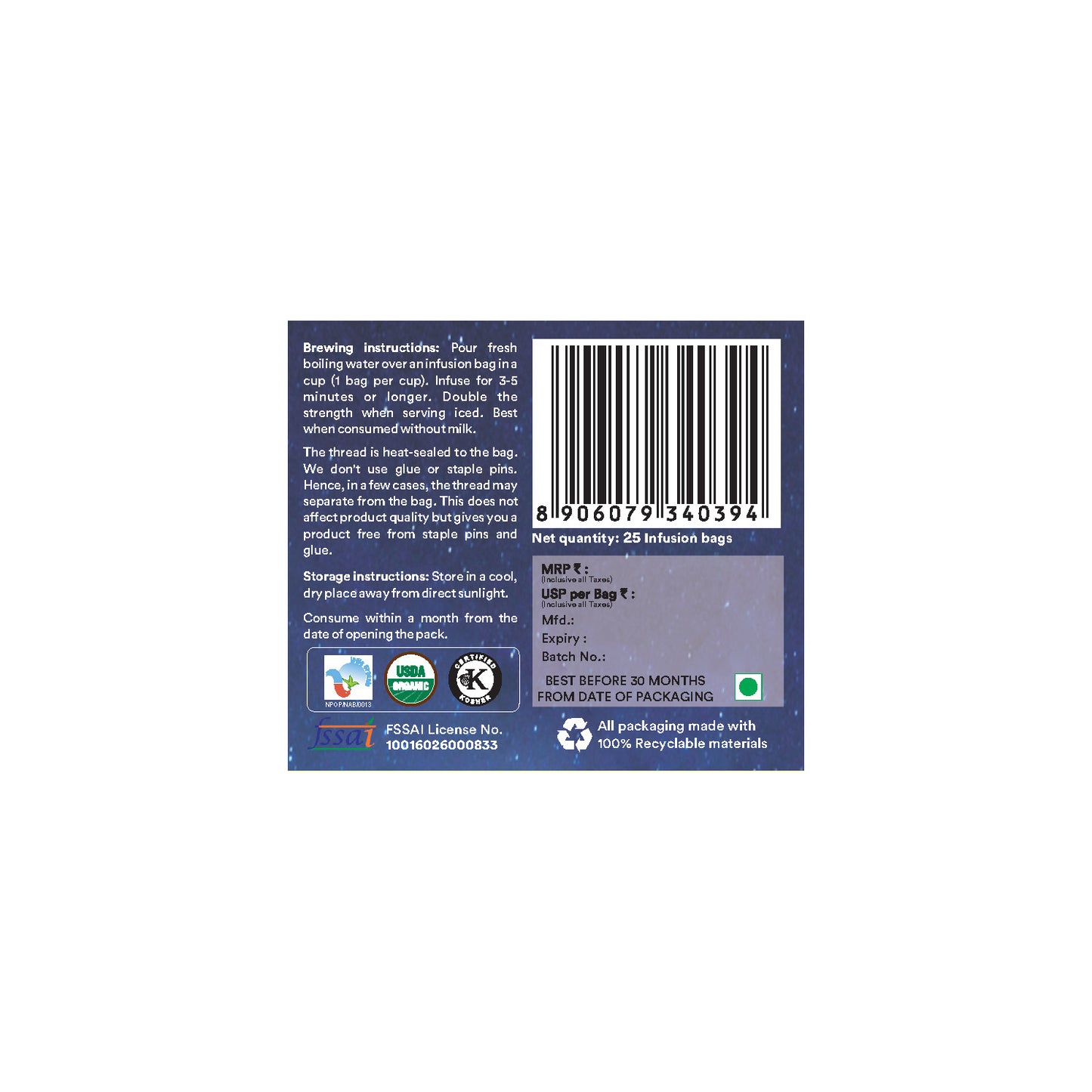 Organic Wellness OM Shanti Tea