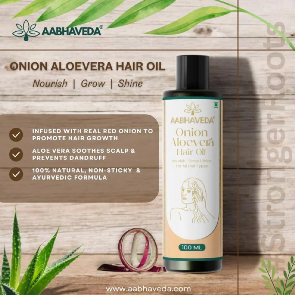 Aabhaveda Onion Alovera Hair Oil (100 ML)