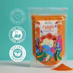 Nisarg Organic Farm Herbal Orange Gulal – Made from Natural Palash Flowers
