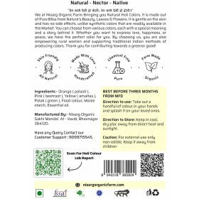 Nisarg Organic Farm Herbal Orange Gulal – Made from Natural Palash Flowers