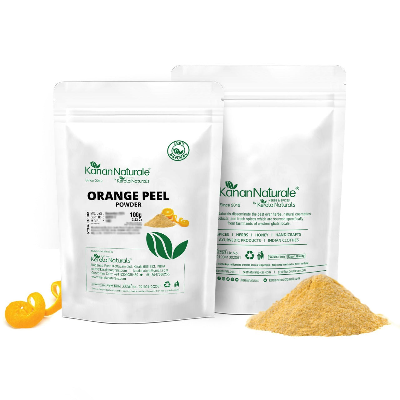 Kerala Naturals Orange Peel Powder (100 GM)