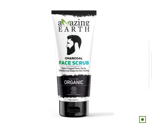 Amazing Earth Organic Charcoal Face Scrub (100 GM)