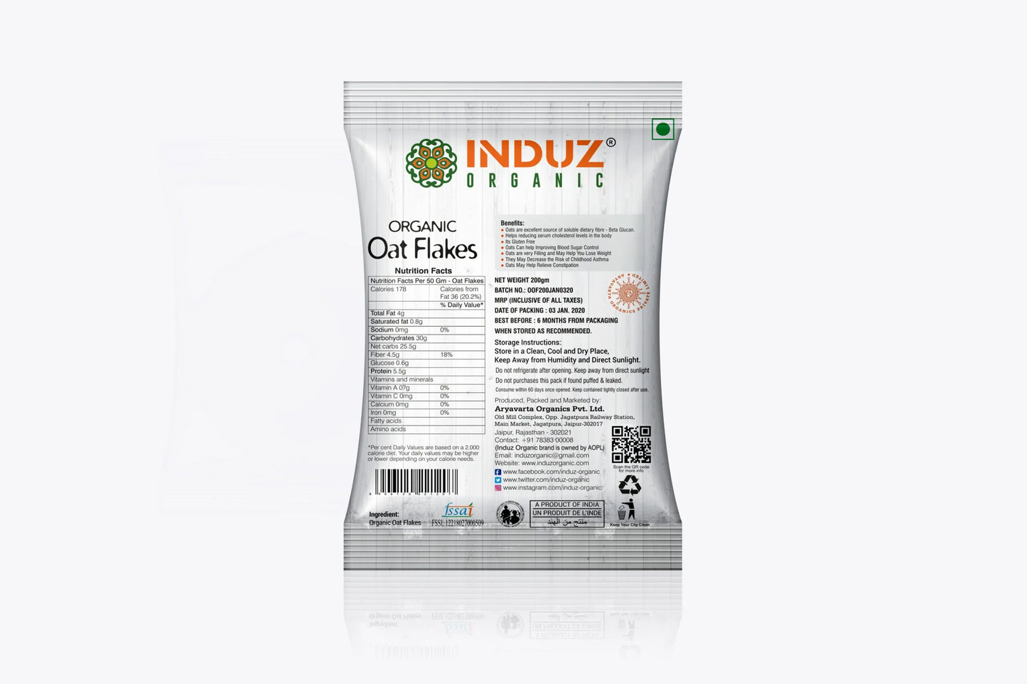 Induz Organic OATs Flakes